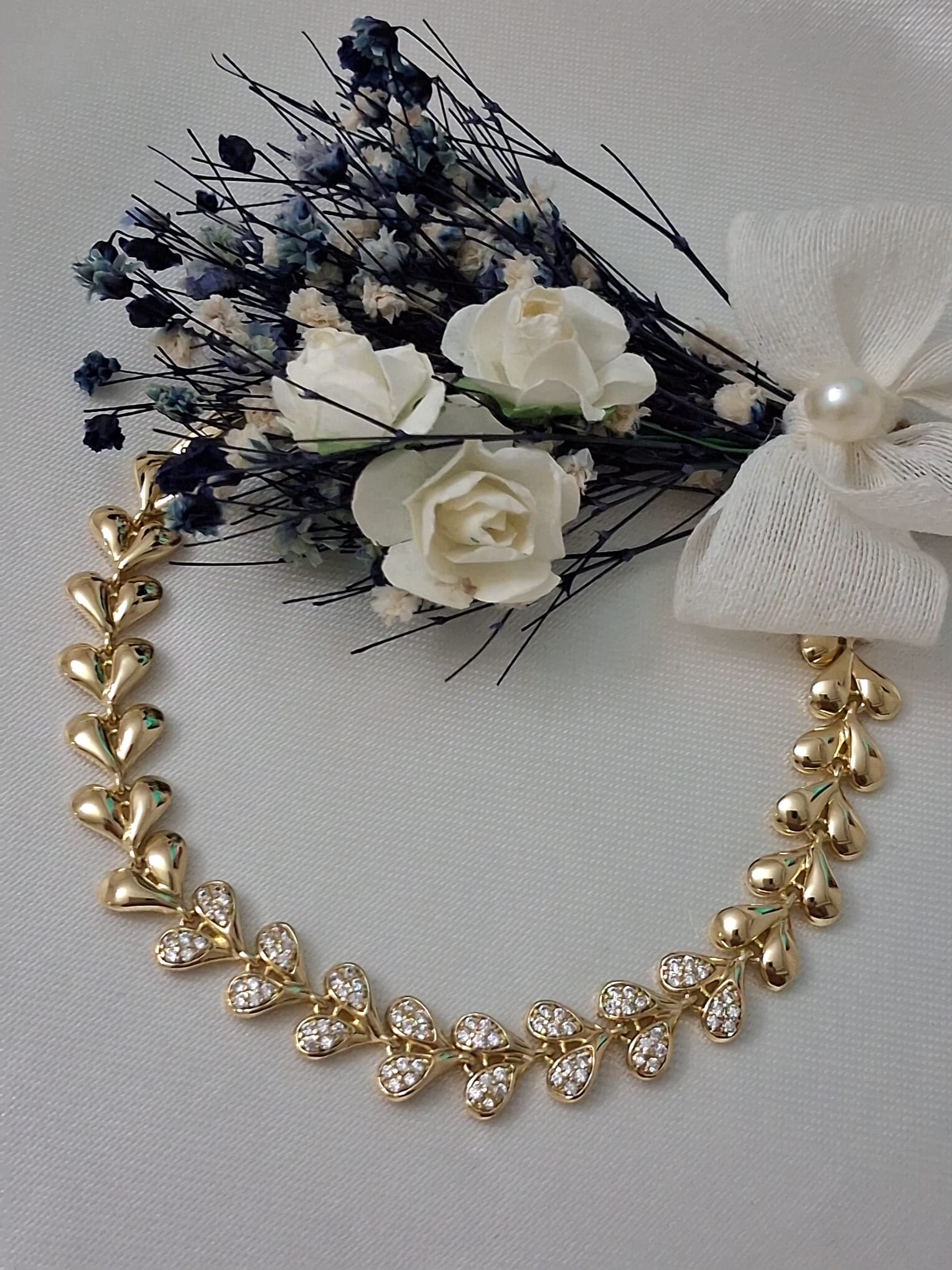 XUPING Bileklik - Kalp ve Damla Figürlü Zirkon Taşlı